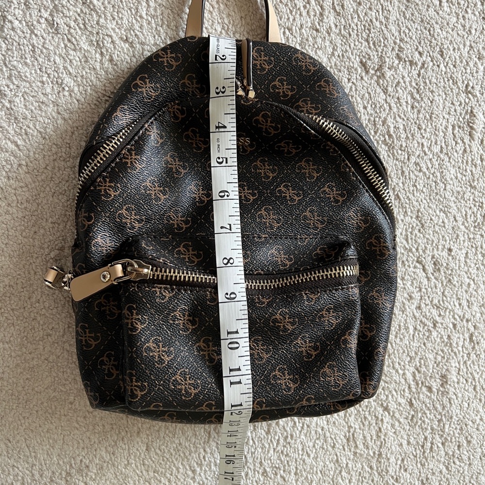 Guess Black and Brown Patterned Mini Backpack - Picture 6 of 8